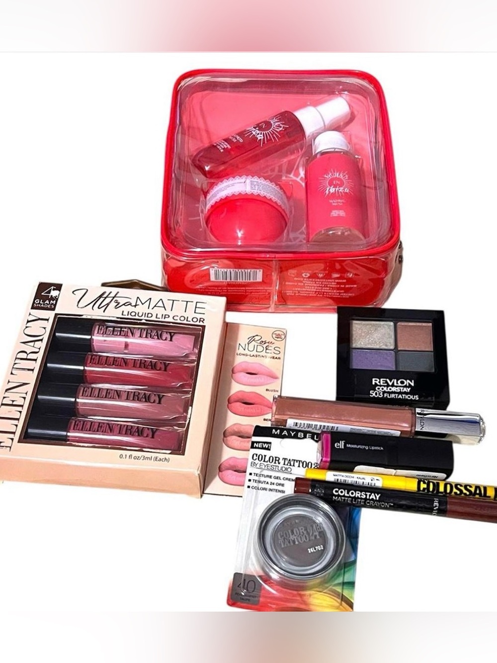 All new makeup items and travel body mist, buttercream and bubble bath